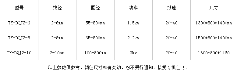 铁丝打圈机参数